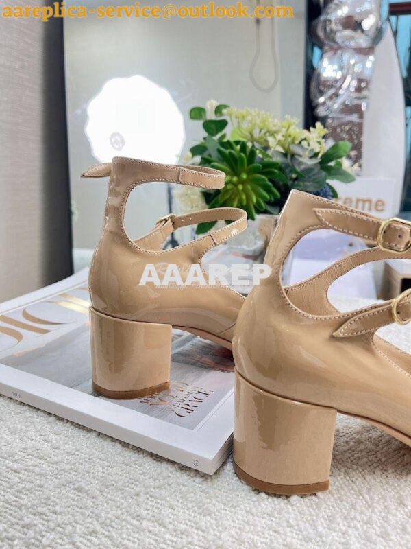 Replica Dior Aime Ballet Pump Nude Patent Calfskin KCB805 8