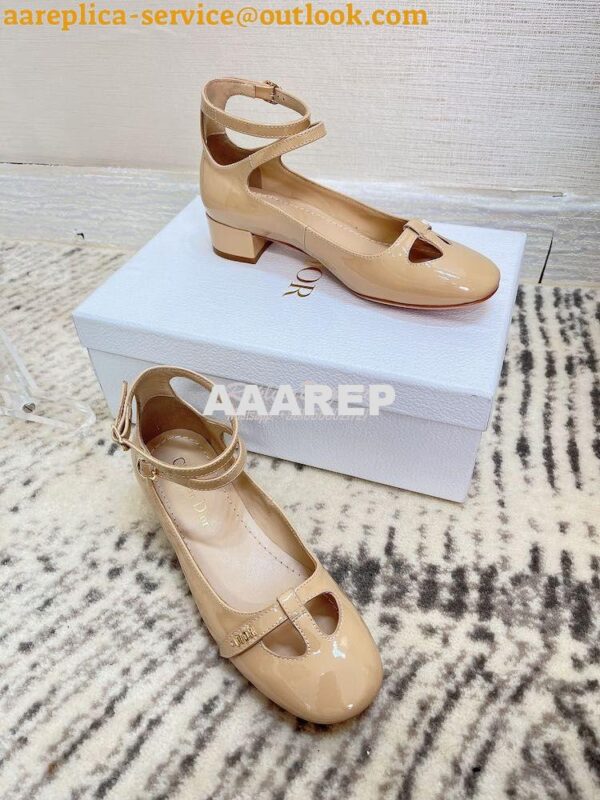 Replica Dior Aime Ballet Pump Nude Patent Calfskin KCB805 11