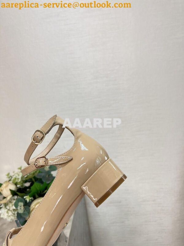 Replica Dior Aime Ballet Pump Nude Patent Calfskin KCB805 13