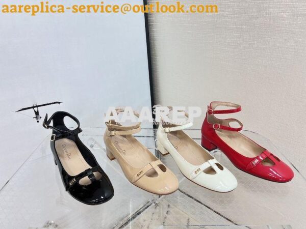 Replica Dior Aime Ballet Pump Red Patent Calfskin KCB805 3