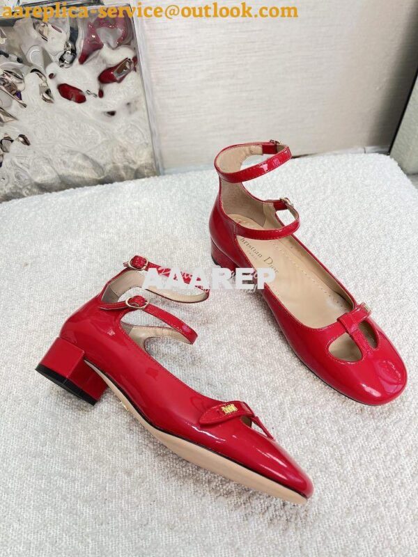 Replica Dior Aime Ballet Pump Red Patent Calfskin KCB805 6