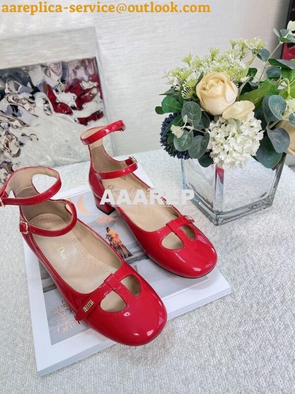 Replica Dior Aime Ballet Pump Red Patent Calfskin KCB805 9