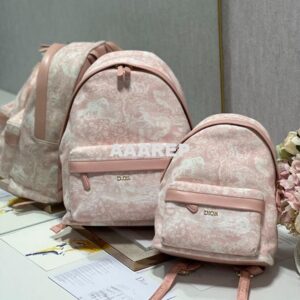 Replica Dior Pink Toile De Jouy DiorTravel Backpack Technical Fabric M