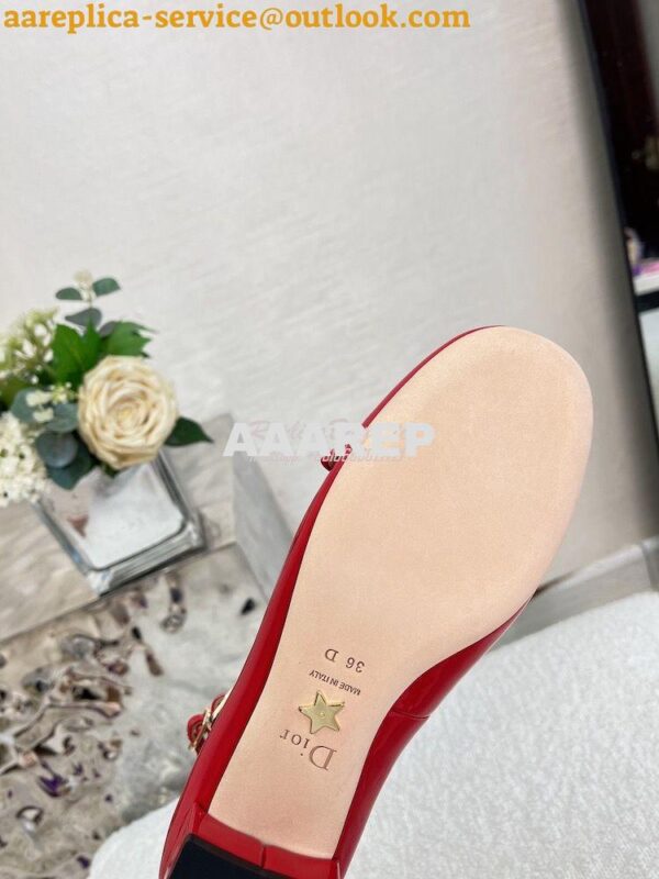 Replica Dior Aime Ballet Pump Red Patent Calfskin KCB805 12