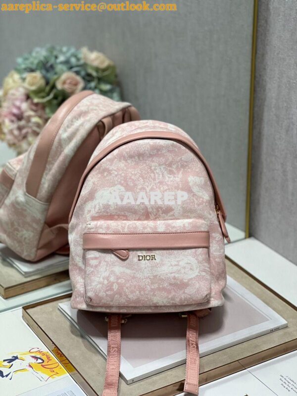 Replica Dior Pink Toile De Jouy DiorTravel Backpack Technical Fabric M 6