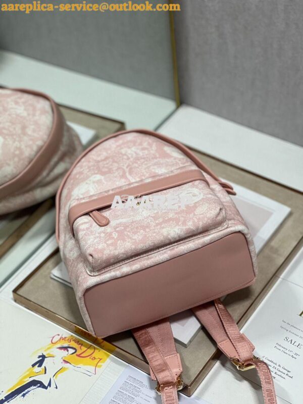 Replica Dior Pink Toile De Jouy DiorTravel Backpack Technical Fabric M 14