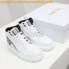 Replica Dior D-Player Sneaker White Blue Quilted Nylon KCK315N 2