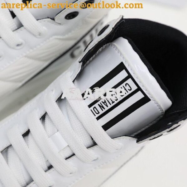 Replica Dior D-Player Sneaker White Black Quilted Nylon KCK315N 7