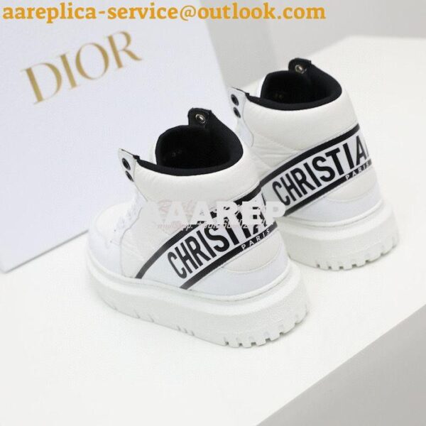 Replica Dior D-Player Sneaker White Black Quilted Nylon KCK315N 8