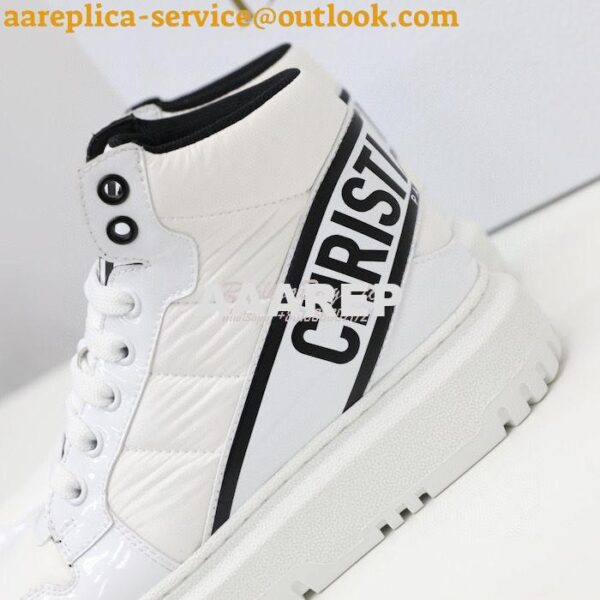 Replica Dior D-Player Sneaker White Black Quilted Nylon KCK315N 9