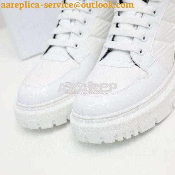 Replica Dior D-Player Sneaker White Black Quilted Nylon KCK315N 10