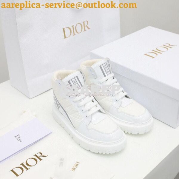 Replica Dior D-Player Sneaker White Quilted Nylon KCK315N 3