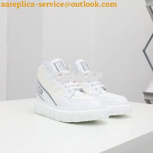 Replica Dior D-Player Sneaker White Quilted Nylon KCK315N 4