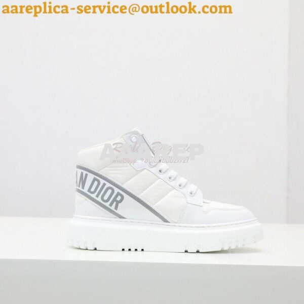 Replica Dior D-Player Sneaker White Quilted Nylon KCK315N 5