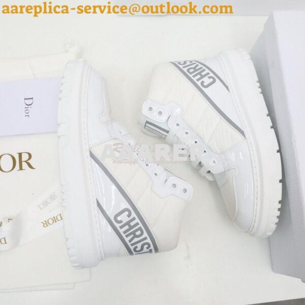 Replica Dior D-Player Sneaker White Quilted Nylon KCK315N 8