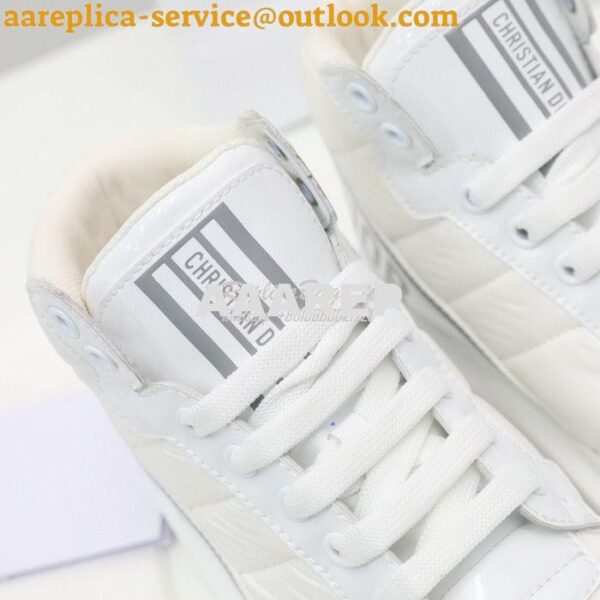 Replica Dior D-Player Sneaker White Quilted Nylon KCK315N 10