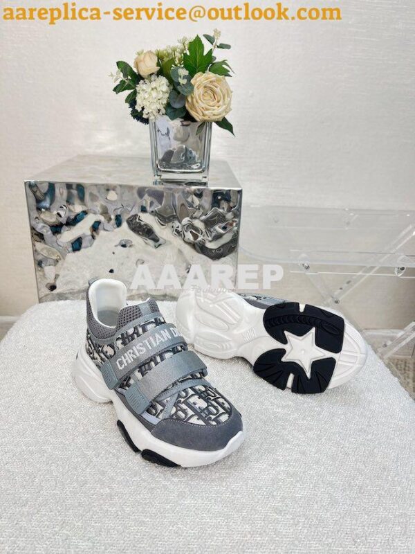 Replica Dior D-Wander Sneaker Oblique Technical Fabric KCK299 14