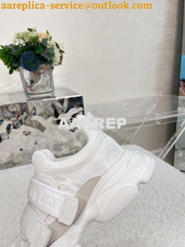 Replica Dior D-Wander Sneaker White Camouflage Technical Fabric KCK299 6