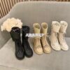 Replica Dior D-Rise Boot White Technical Fabric and Calfskin KCI768