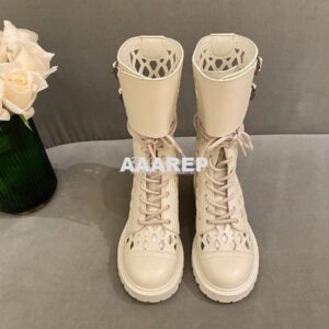 Replica Dior D-Trap Ankle Boot White Matte Calfskin KDI601