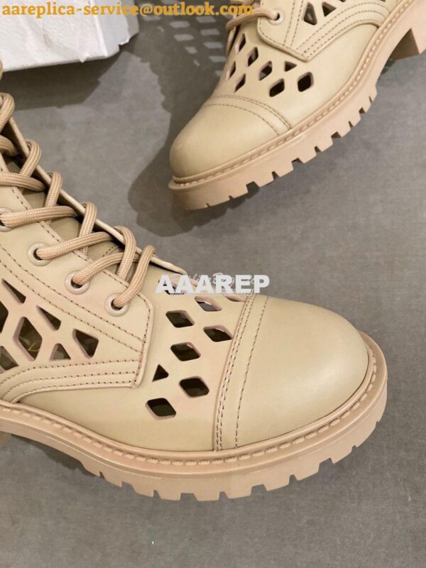 Replica Dior D-Trap Boots Beige Matte Calfskin KCI655 7