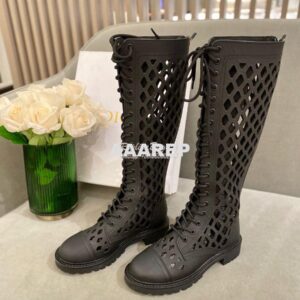 Replica Dior D-Trap Boots Black Matte Calfskin KCI655 2