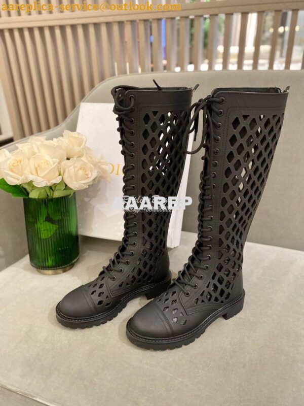 Replica Dior D-Trap Boots Black Matte Calfskin KCI655 4