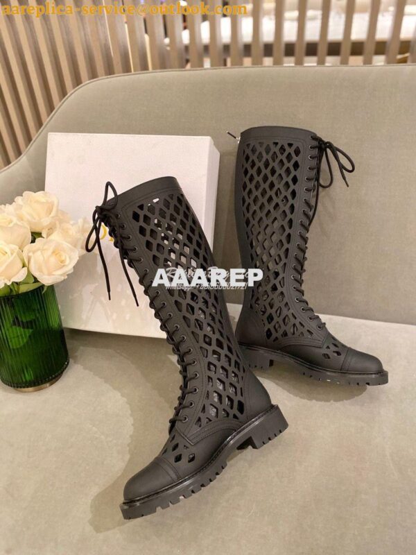 Replica Dior D-Trap Boots Black Matte Calfskin KCI655 5