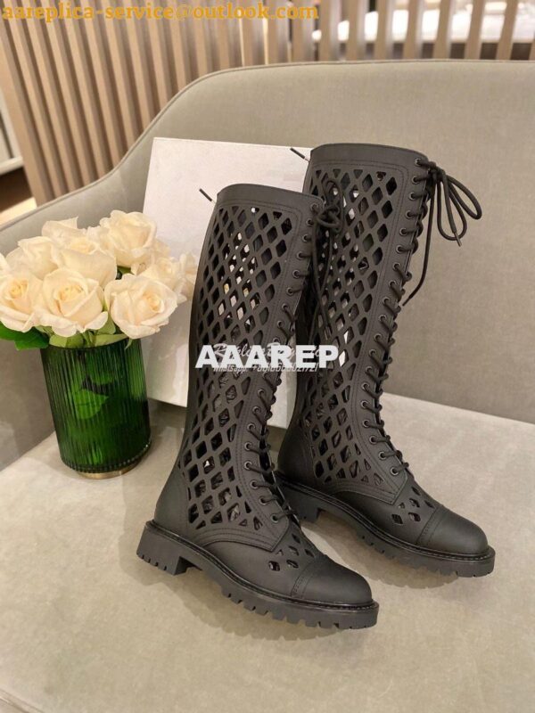 Replica Dior D-Trap Boots Black Matte Calfskin KCI655 6