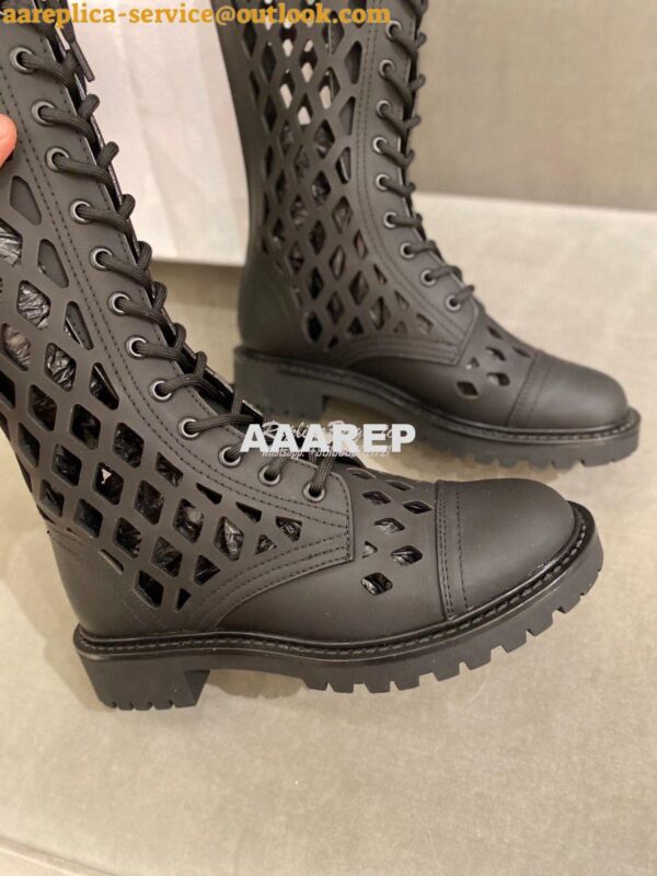 Replica Dior D-Trap Boots Black Matte Calfskin KCI655 7