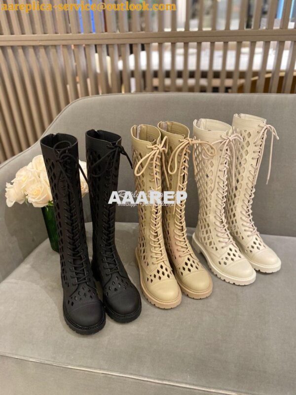 Replica Dior D-Trap Boots White Matte Calfskin KCI655 3