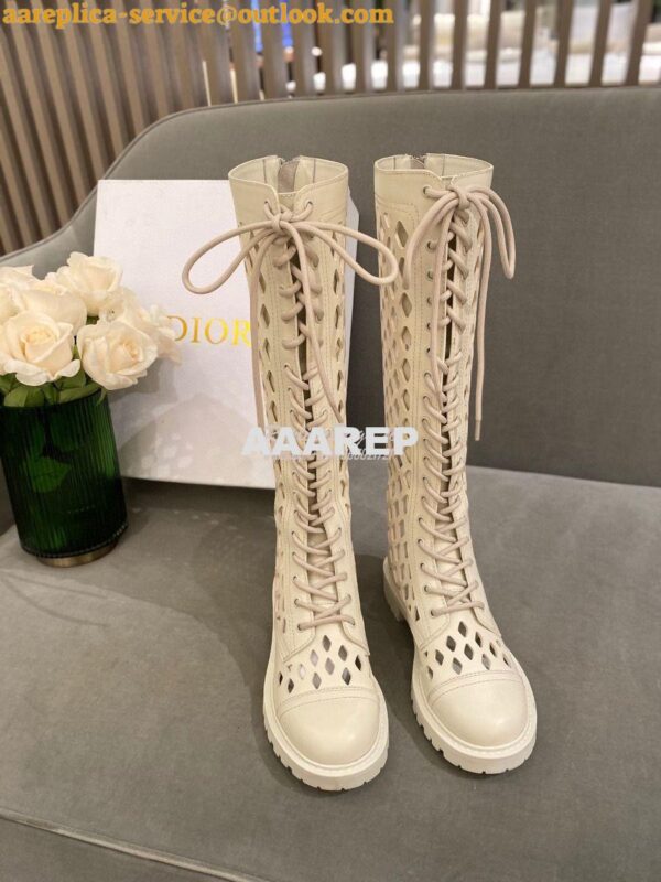 Replica Dior D-Trap Boots White Matte Calfskin KCI655 4