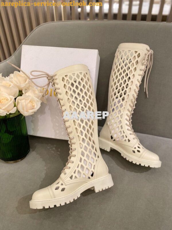 Replica Dior D-Trap Boots White Matte Calfskin KCI655 7