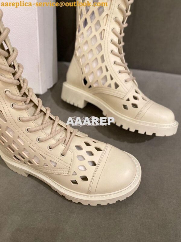 Replica Dior D-Trap Boots White Matte Calfskin KCI655 8