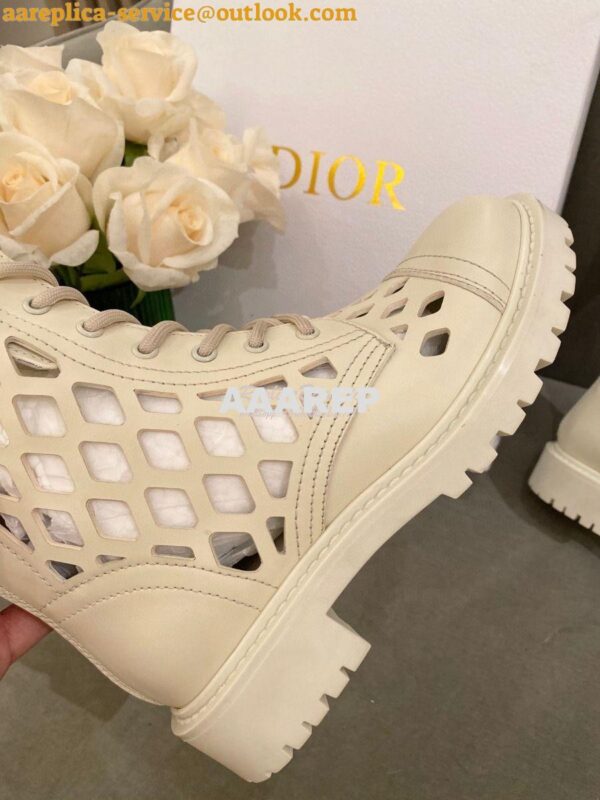 Replica Dior D-Trap Boots White Matte Calfskin KCI655 11