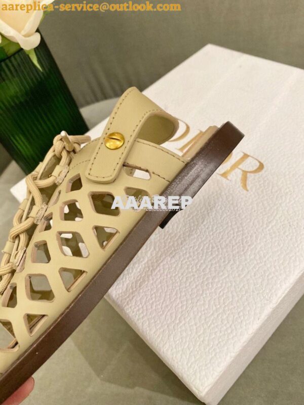 Replica Dior D-Trap Sandals Beige Matte Calfskin KCQ510 9