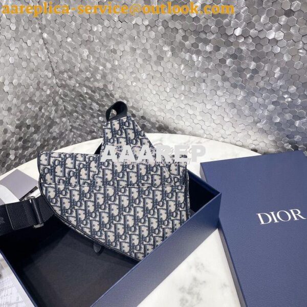 Replica Dior Saddle Bag Collection in Oblique Jacquard Canvas 1ADPO093 10