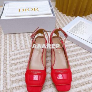 Replica Dior Day Slingback Pump Patent Calfskin KDB828 Indy Pink 2