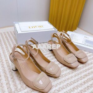 Replica Dior Day Slingback Pump Patent Calfskin KDB828 Nude