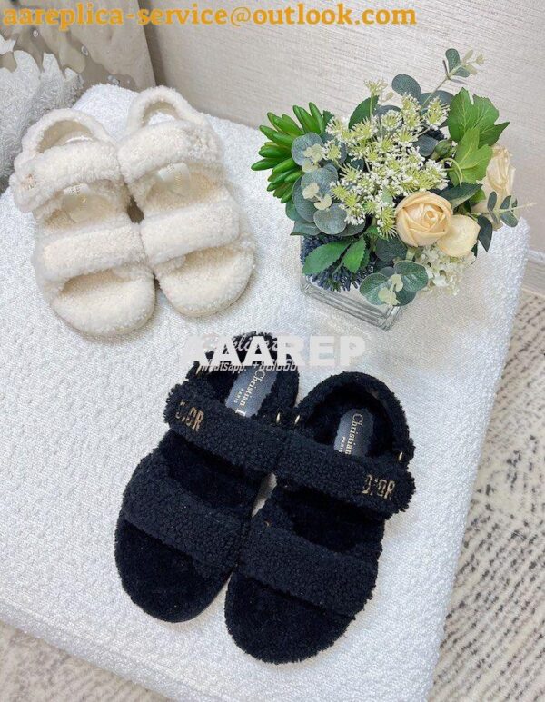 Replica Dior DiorAct Sandal with Shearling KCQ773 3