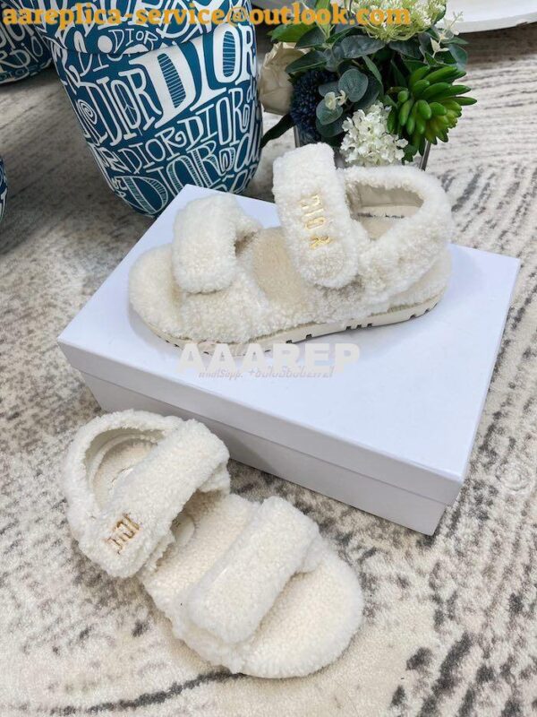 Replica Dior DiorAct Sandal with Shearling KCQ773 5