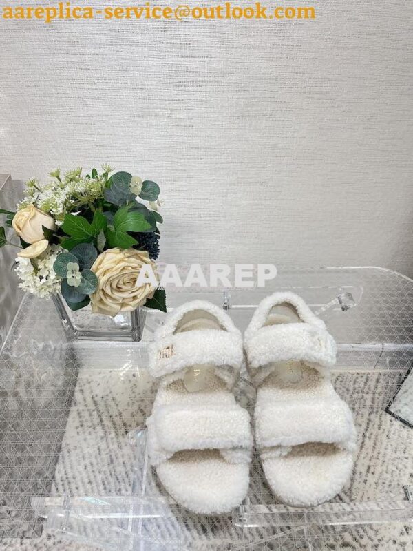 Replica Dior DiorAct Sandal with Shearling KCQ773 6