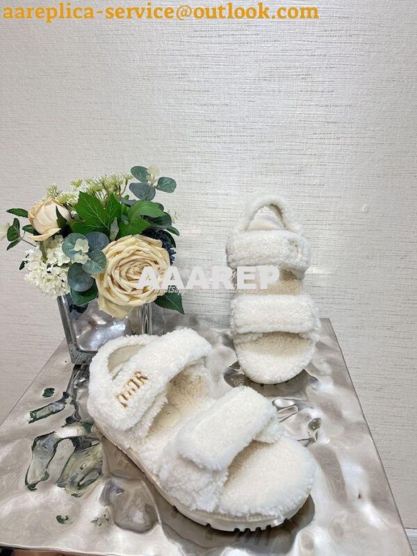 Replica Dior DiorAct Sandal with Shearling KCQ773 7