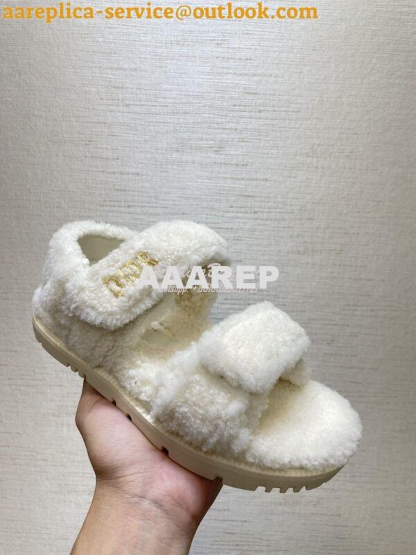 Replica Dior DiorAct Sandal with Shearling KCQ773 9