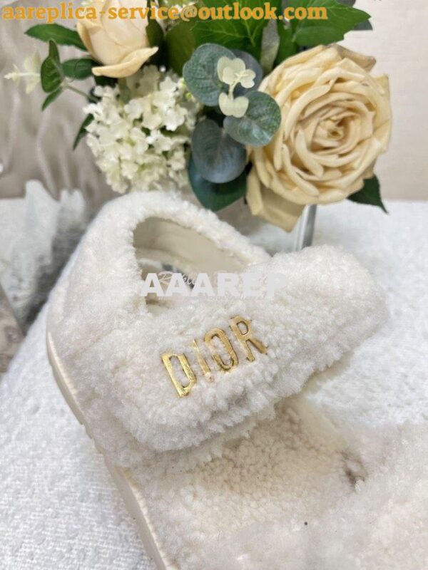 Replica Dior DiorAct Sandal with Shearling KCQ773 10