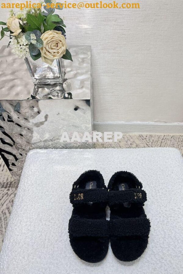 Replica Dior DiorAct Sandal with Shearling KCQ773 13