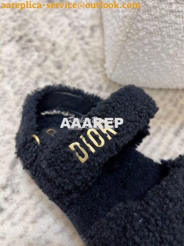 Replica Dior DiorAct Sandal with Shearling KCQ773 16