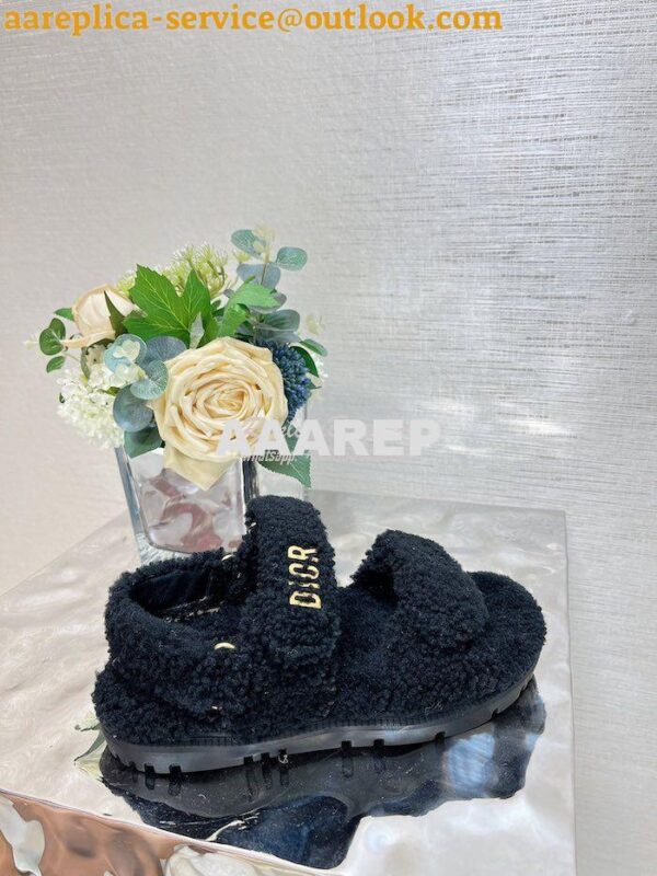 Replica Dior DiorAct Sandal with Shearling KCQ773 18