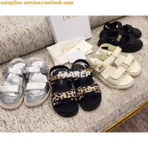 Replica Dior DiorAct Sandals White Lambskin KCQ547