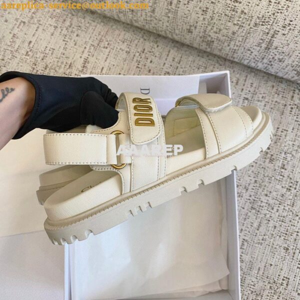 Replica Dior DiorAct Sandals White Lambskin KCQ547 7